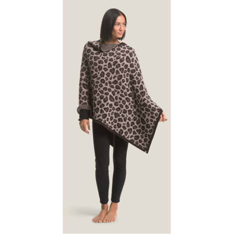 MH Poncho - CozyChic - Leopard -  Cocoa