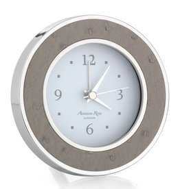 MH Alarm Clock - Round -  Shadow Ostrich - Silver