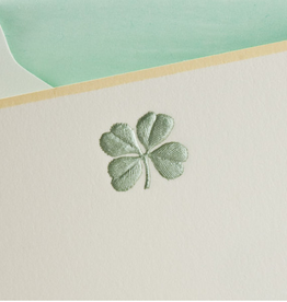 MH Boxed Notecards - 4-Leaf Clover - Metallic Green