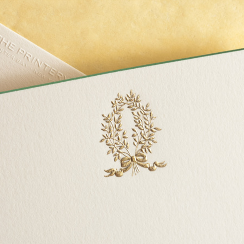 MH Boxed Notecards - Wreath - Myrtle - Gold