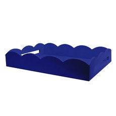 MH Tray - Scalloped Lacquered - Blue