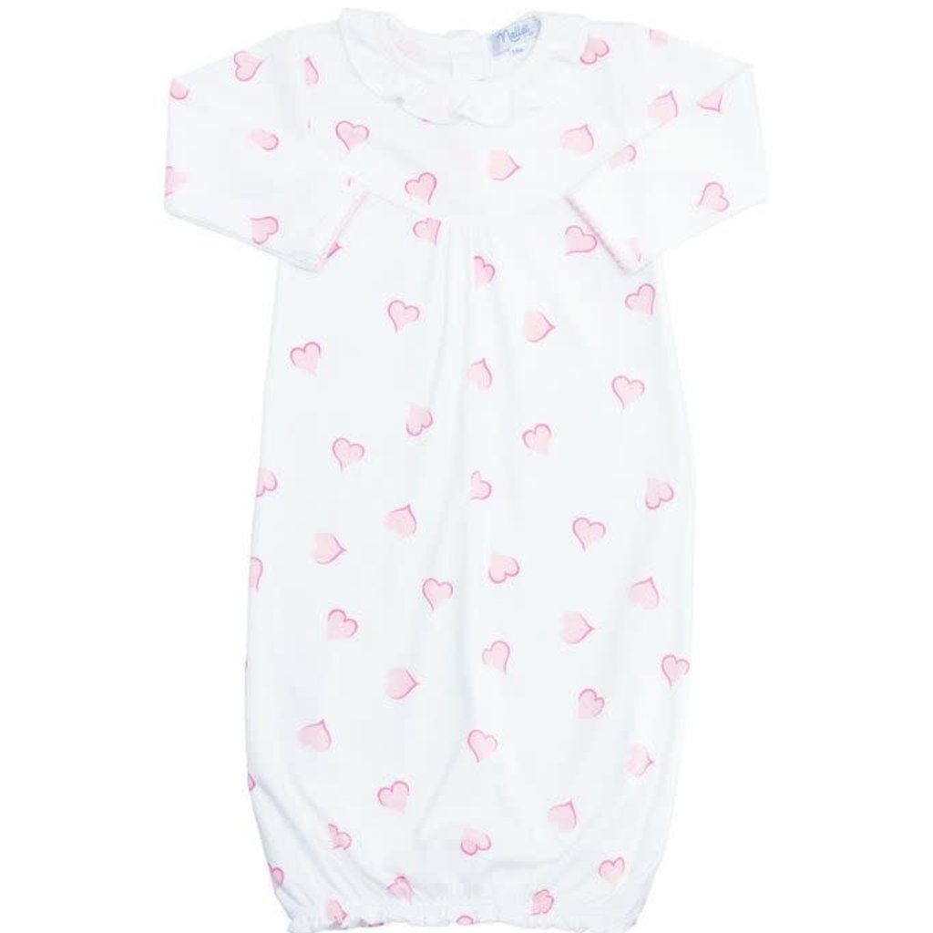 MH Hearts - Baby Gown -  Pink -