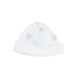 MH Heart Print - Baby Hat -Pink