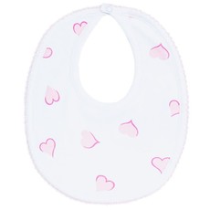 MH Heart Print - Baby Bib - Pink - O/S