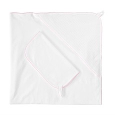 MH Hooded Towel Set - Basket Weave Applique -