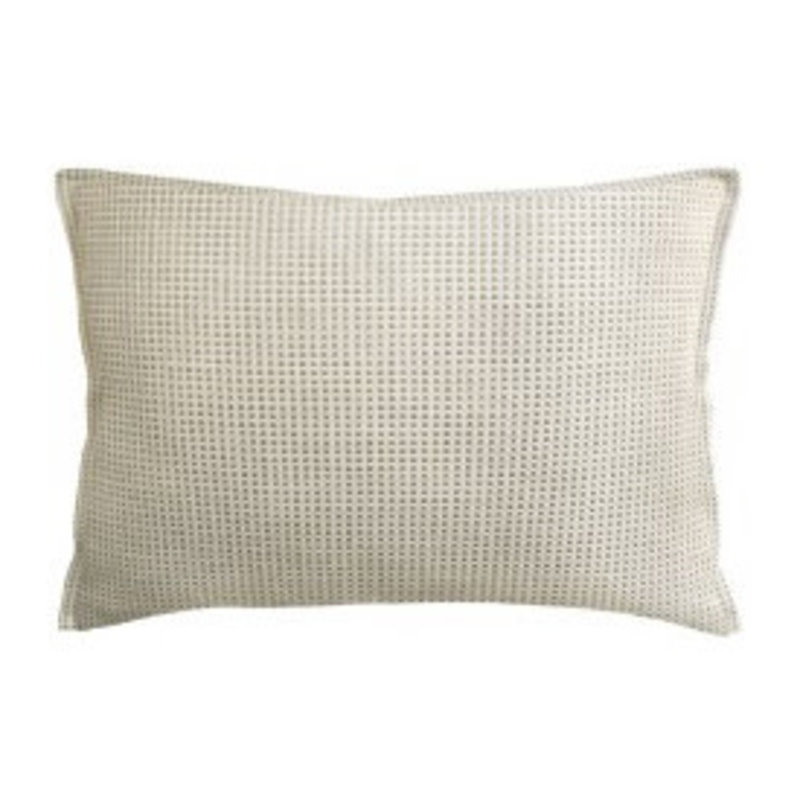 MH Kumano Weave - Flanged - Pillow - Ivory/Linen - 14x20