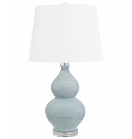 MH Table Lamp - Pale Blue on Acrylic Base