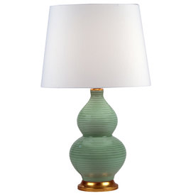 MH Table Lamp - Surf Green/Gold Base