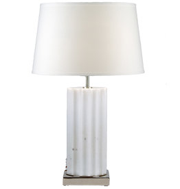 MH Table Lamp -Ribbed Marble Column