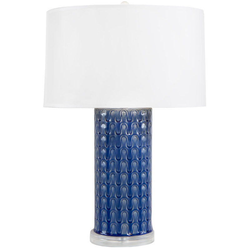MH Table Lamp - Caribbean Blue on Acrylic Base