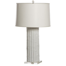 MH Table Lamp - White Bamboo on Acrylic