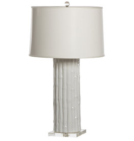 MH Table Lamp - White Bamboo on Acrylic