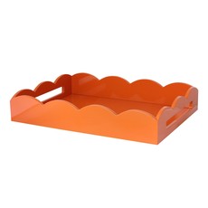 MH Tray - Scalloped Lacquered - Orange