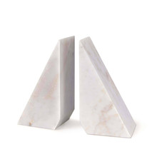 MH Bookends - Othello Marble - White