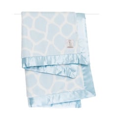 MH Baby Blanket - Luxe Giraffe - Blue