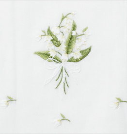 MH Hand Towel - Lily of the Valley - White Cotton