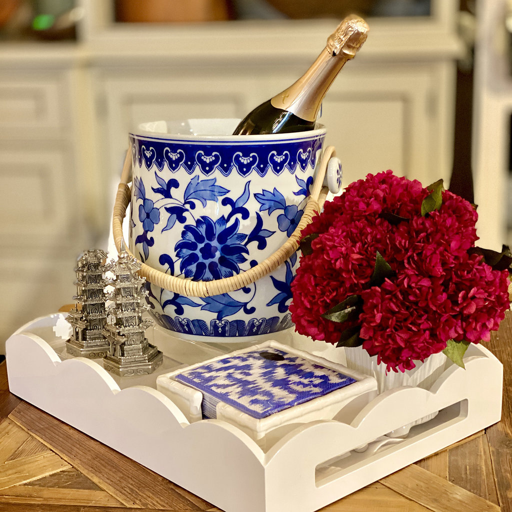 MH Wine Bucket - Blue & White Chinoiserie