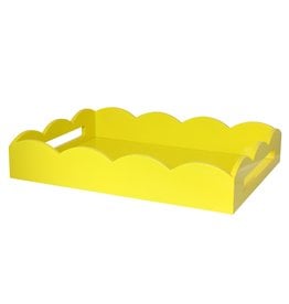 MH Tray - Scalloped Lacquered - Yellow - 2 Sizes