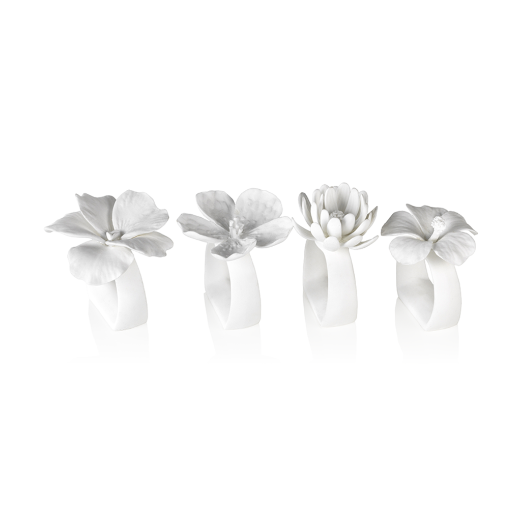 MH Napkin Rings - Bone China Flower - Each