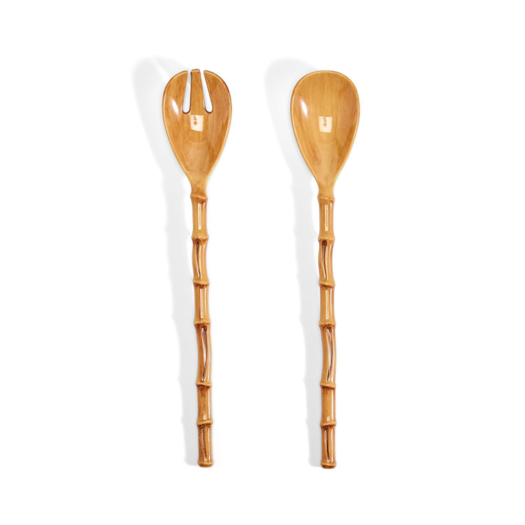 MH Salad Servers - Bamboo Touch - Melamine