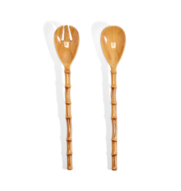 MH Salad Servers - Bamboo Touch - Melamine
