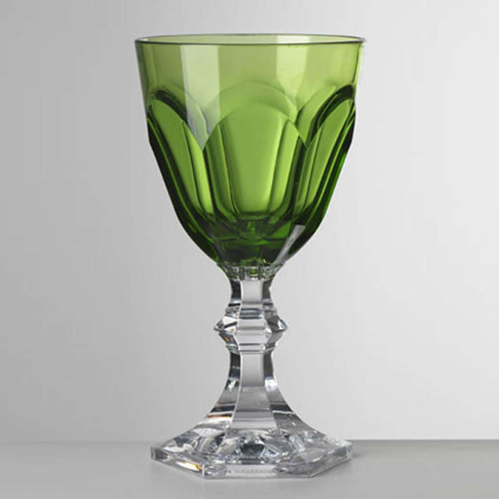 MH Drinkware - Synthetic Crystal - Dolce Vita Green Water Goblet