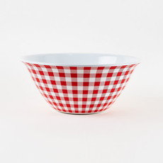 MH Bowl - Red Gingham - Melamine - 14"