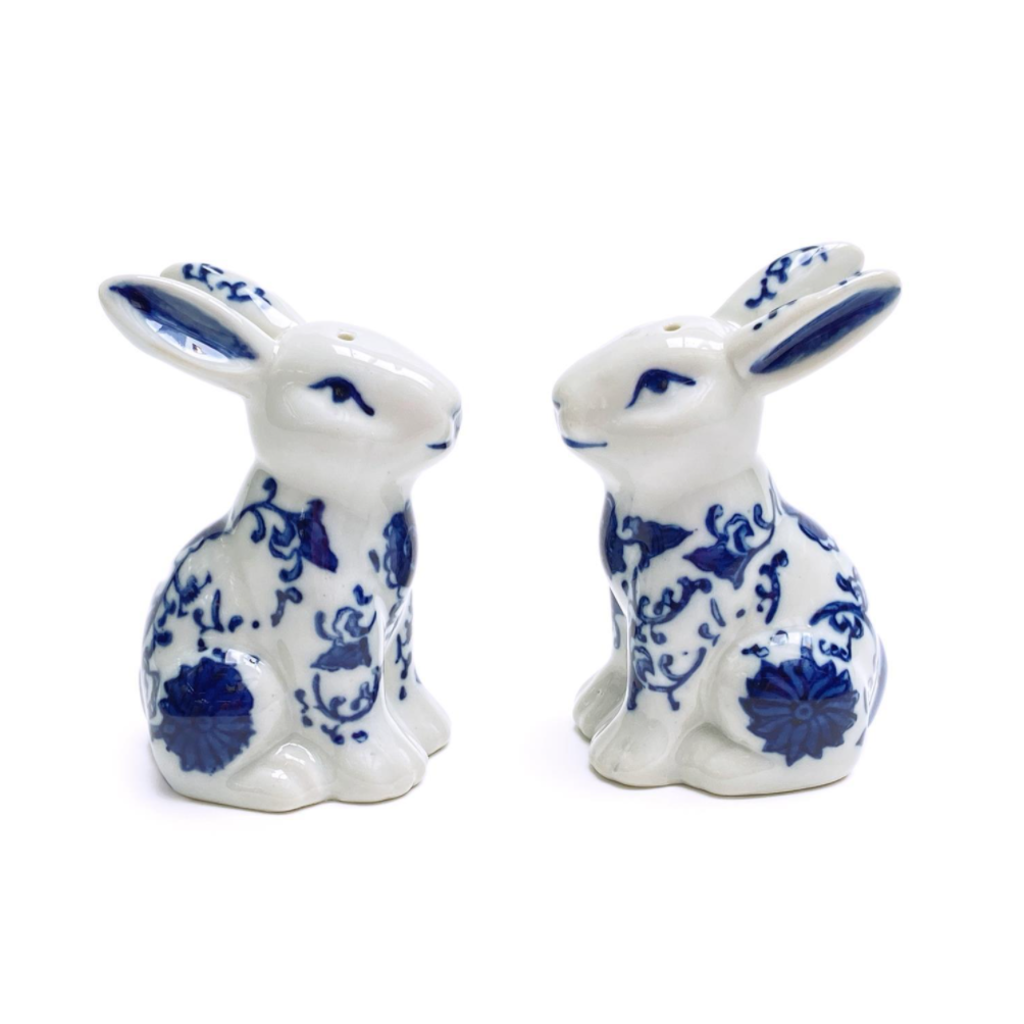 MH Salt & Pepper - Blue & White - Bunnies