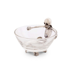 MH Dip Bowl - Skeleton - Pewter & Glass