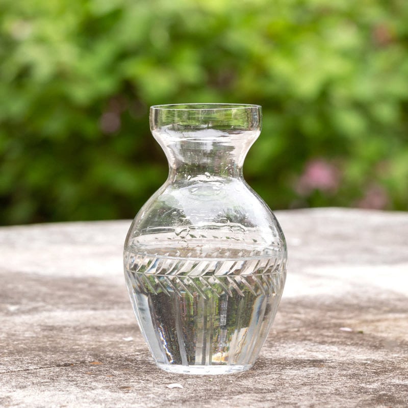 MH Vase  - Etched Glass - Hyacinth