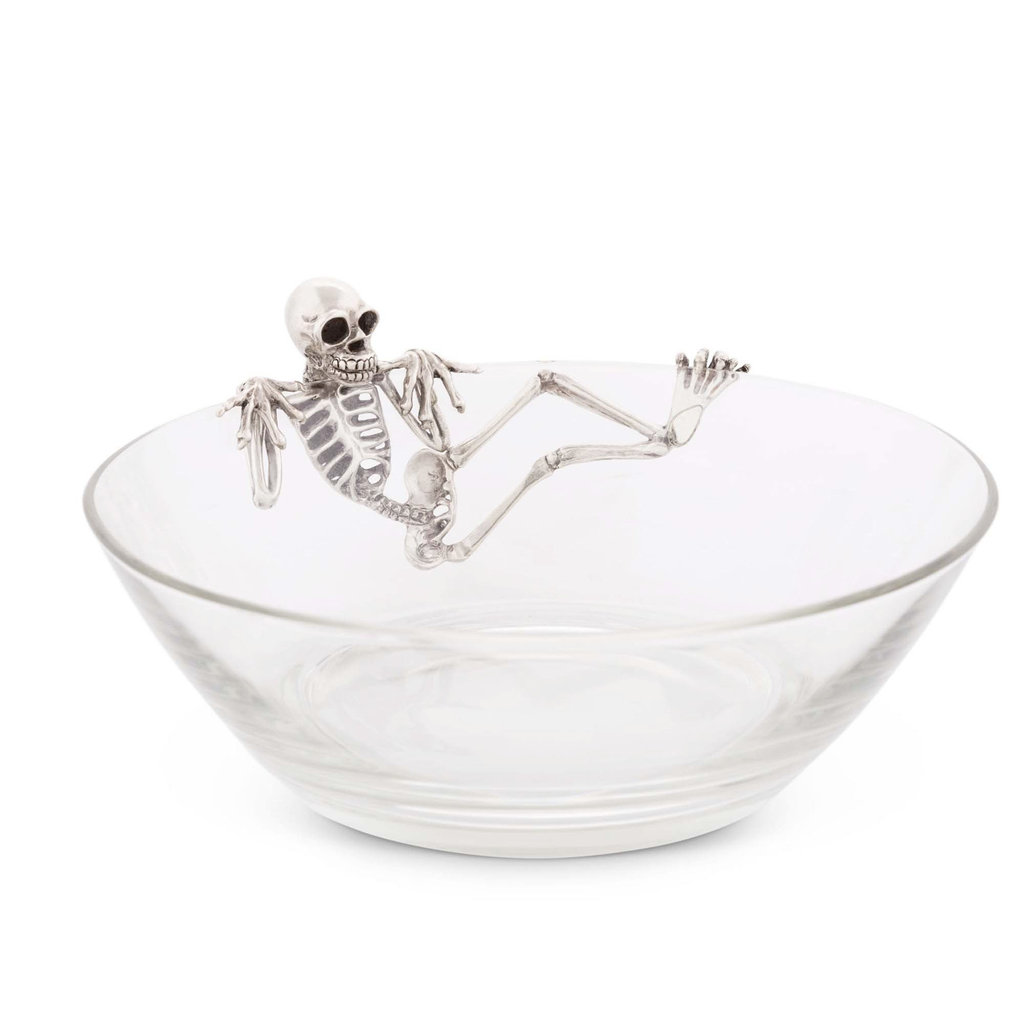 MH Candy Dish - Skeleton - Pewter & Glass