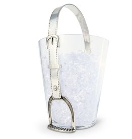 MH Ice Bucket - Stirrup - Glass & Pewter