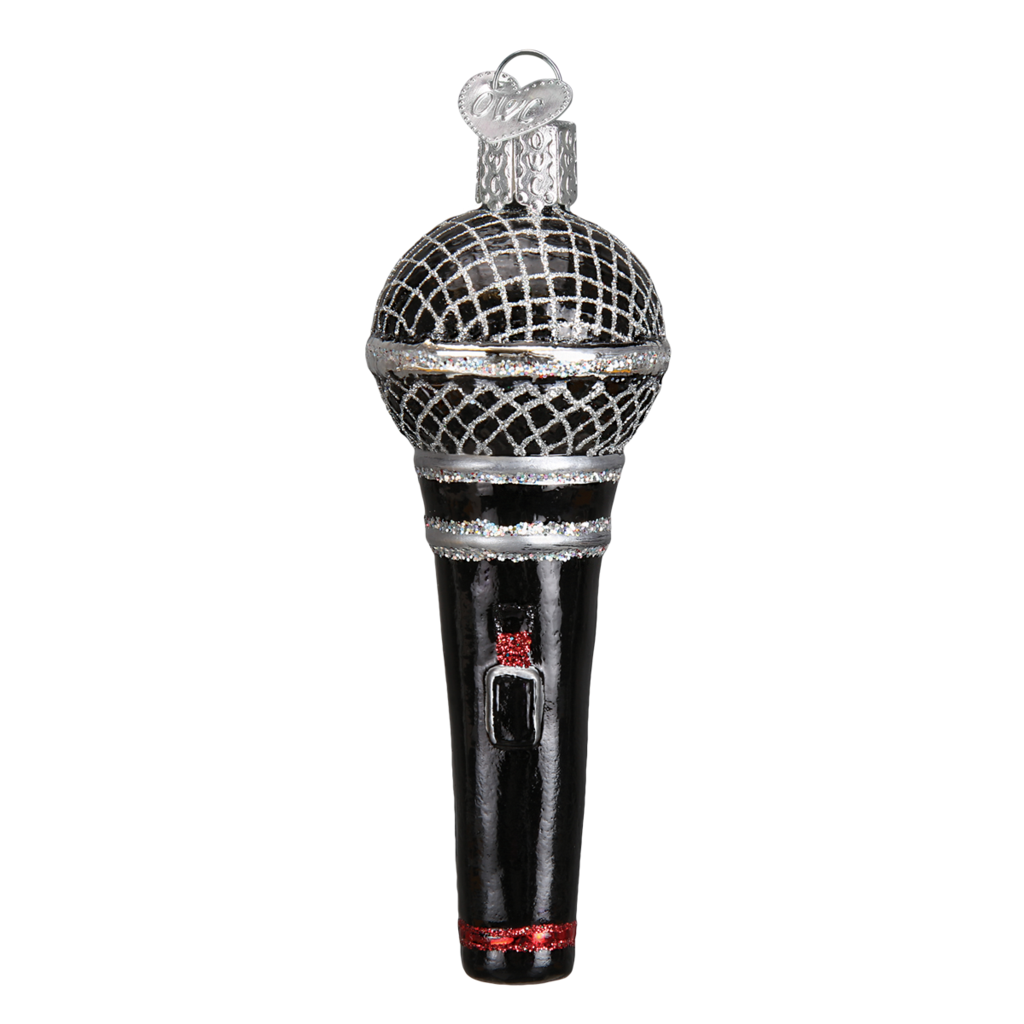 MH Ornament - Blown Glass - Microphone