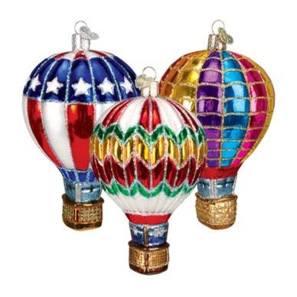 MH Ornament - Blown Glass - Hot Air Balloon