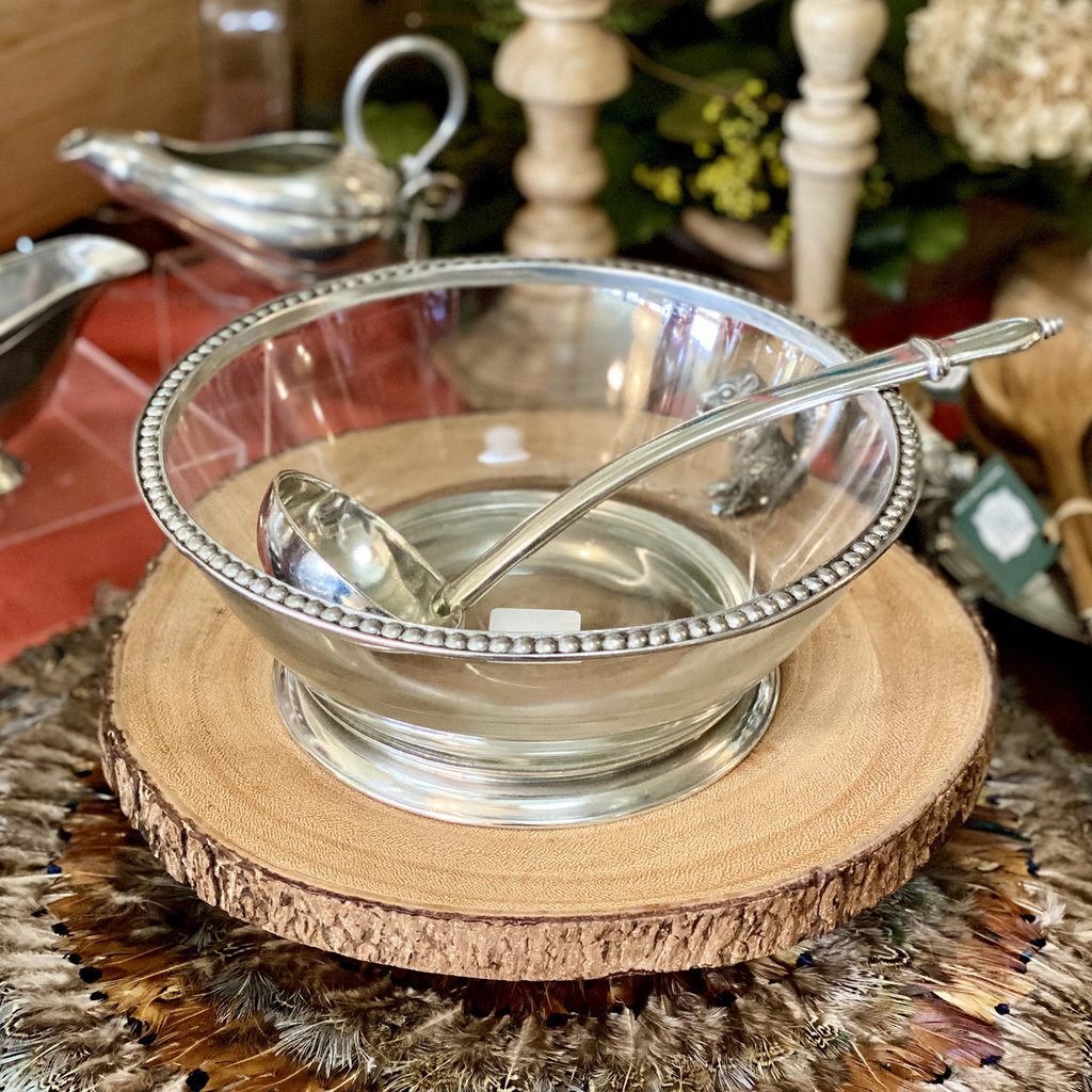 MH Bowl - Medici Angle Bowl - Glass & Pewter - Large
