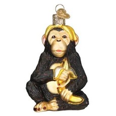 MH Ornament - Blown Glass -  Chimpanzee