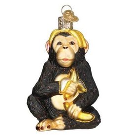 MH Ornament - Blown Glass -  Chimpanzee