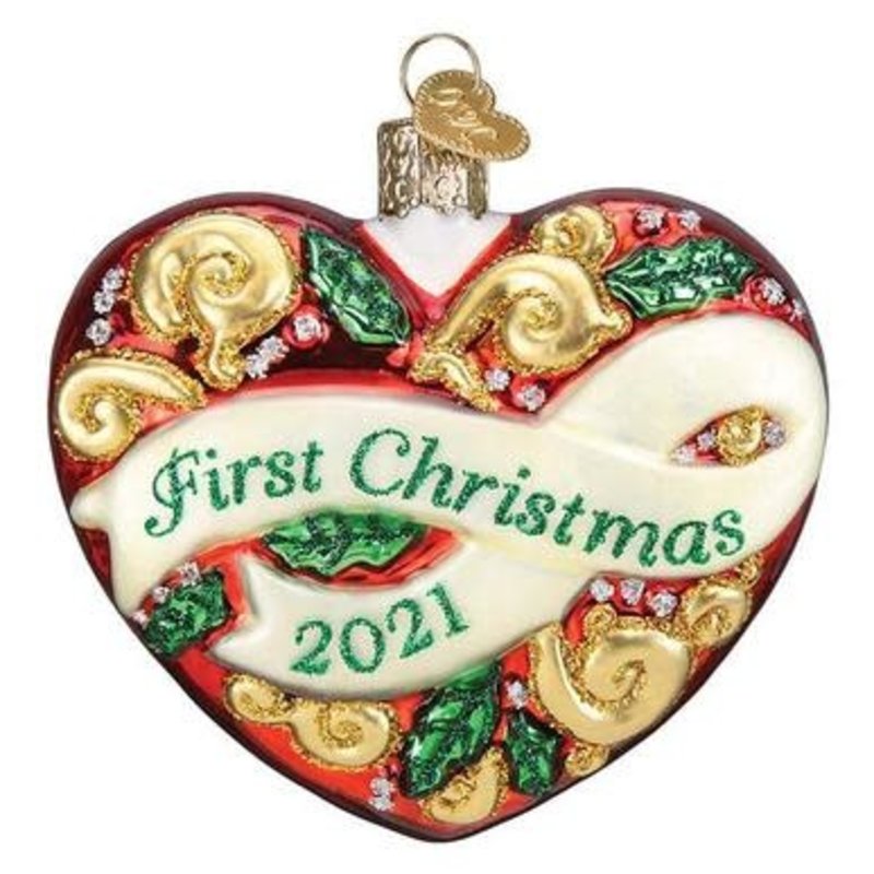 MH Ornament - Blown Glass - 2021 First Xmas