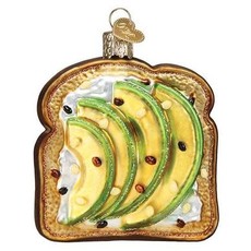 MH Ornament - Blown Glass - Avocado Toast