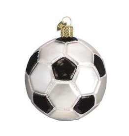 MH Ornament - Blown Glass - Soccer Ball