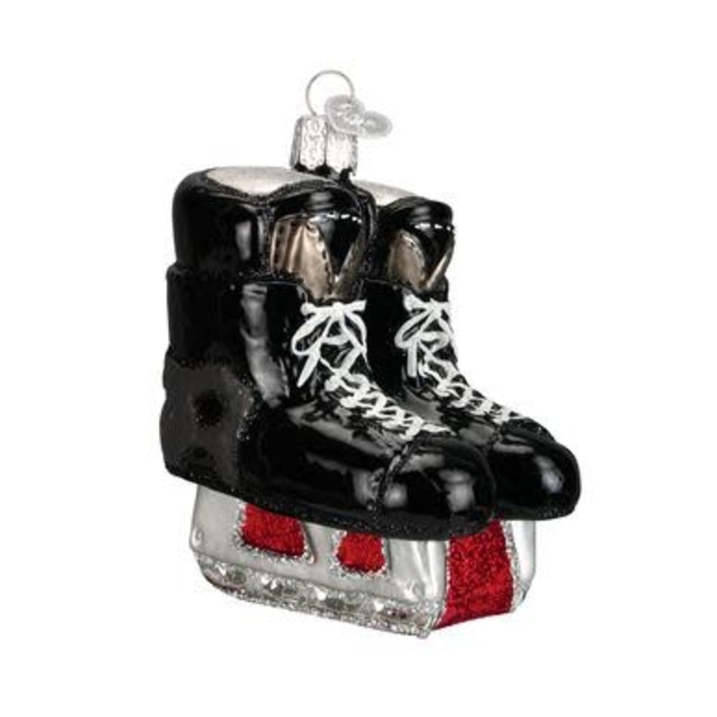MH Ornament - Blown Glass - Sports -  Hockey Skates