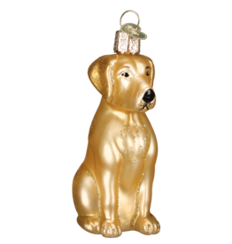 MH Ornament - Blown Glass - Yellow Labrador