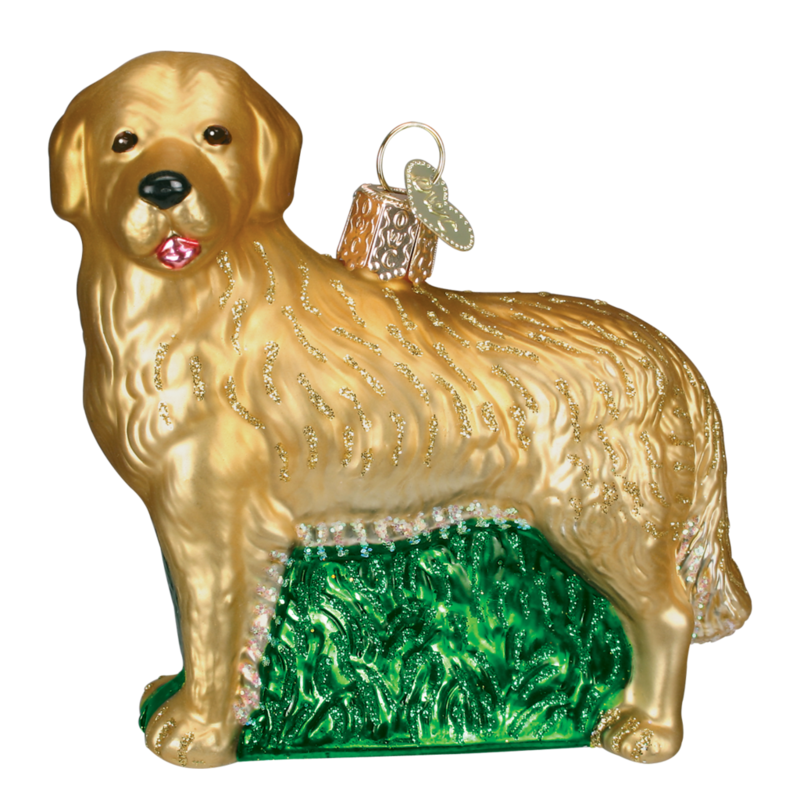 MH Ornament - Blown Glass - Golden Retriever