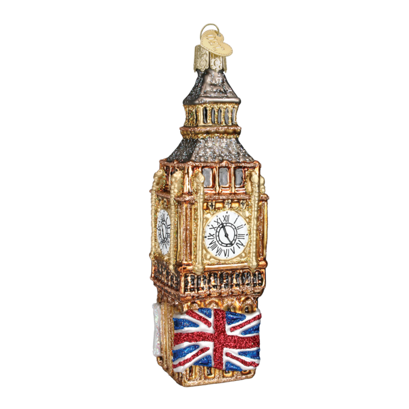 MH Ornament - Blown Glass - Cities -  London/Big Ben