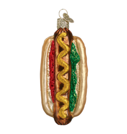 MH Ornament - Blown Glass - Hot Dog