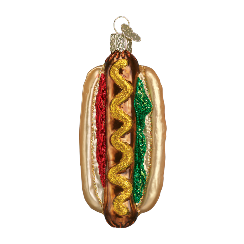 MH Ornament - Blown Glass - Hot Dog