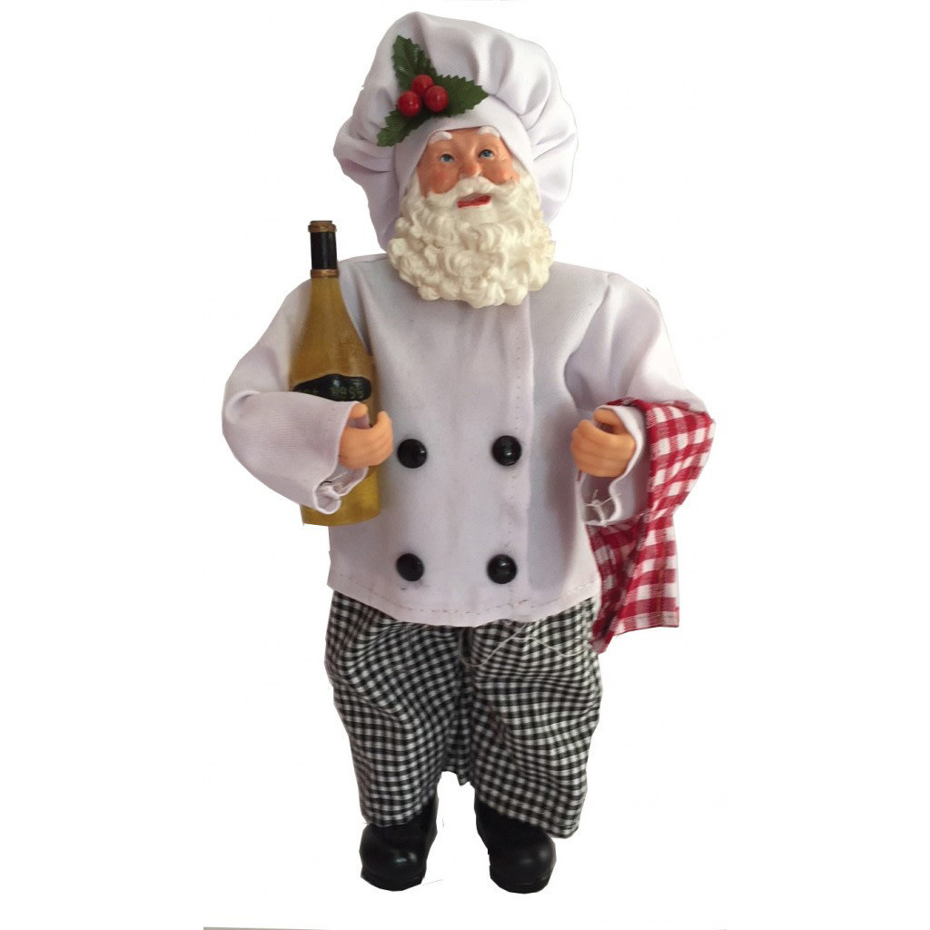 MH Santa - Cooking with Wine -  12"