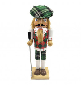 MH Nutcracker - Golfer - Man - Green Plaid - 14"
