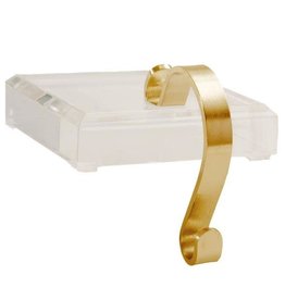 Stocking Holder - Acrylic & Brass - Adjustable
