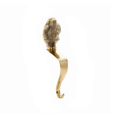 MH Stocking Hanger - Santa - Brass